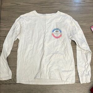 White Long Sleeve Shirt with Minnesota Graphic